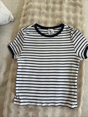 Divided Navy & White Striped Short-Sleeve Tee
